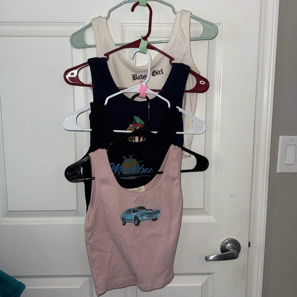 Stylish Graphic Tank Tops Set or Individual